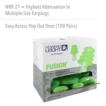 fusion corded reusable earplugs 1